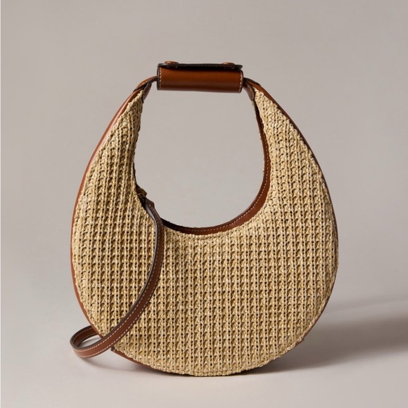 Staud Raffia Mini moon bag - Picture 1 of 9